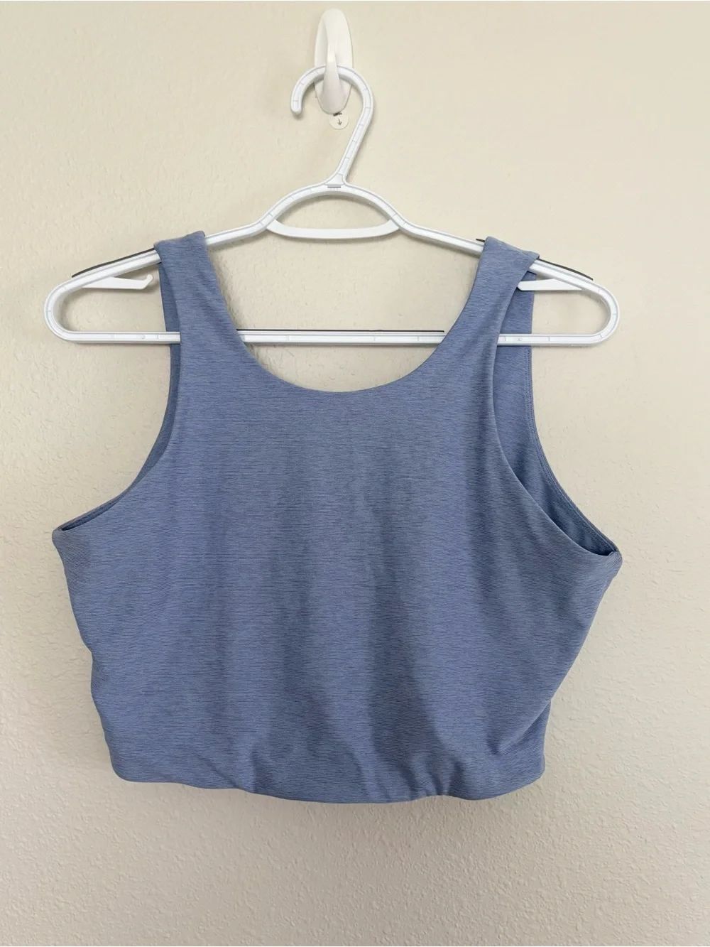 Outdoor Voices Venus Crop Top Blue Colorblock Women’s Stretch Gym Size L